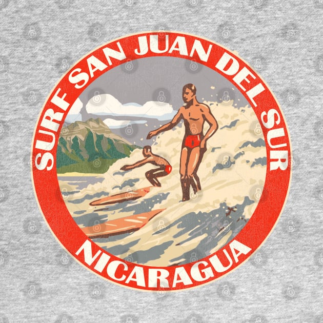 Surf Nicaragua San Juan Del Sur Vintage Travel by darklordpug